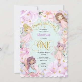 Rosa Lila Gartenmühle, verzauberte Waldeinladung Einladung