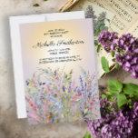 Rosa Lila-Gelbe Wildblumen 50. Geburtstag Einladung<br><div class="desc">Elegante und künstlerische 50. Geburtstagsfeier für Frauen mit farbenfrohen rosa,  lila und gelben Wildblumen und Blättern auf einem koordinierenden,  weichen lila Hintergrund. Schöne Landhauseinladung. Kontaktieren Sie mich für Hilfe bei der Anpassung oder für die Abstimmung oder Koordination von Zazzle Produkten.</div>