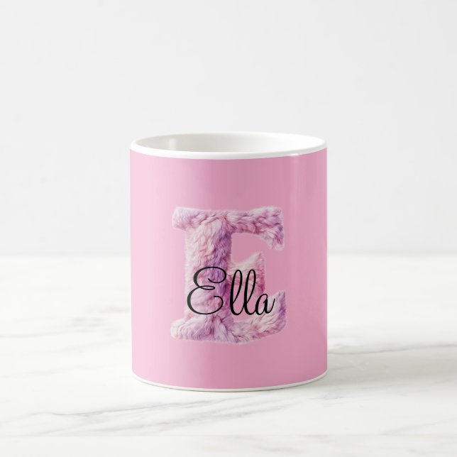 Rosa Lila Gemütlich E Name  Kaffeetasse (Mittel)