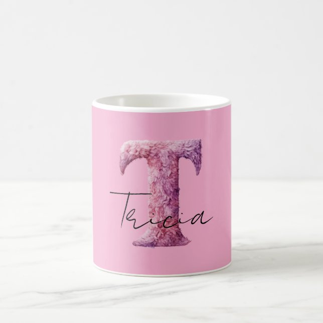 Rosa Lila Gemütlich T Name Kaffeetasse (Mittel)