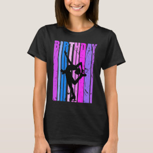 Rosa Lila Girls Ice Skaten Geburtstag Retro Squad T-Shirt