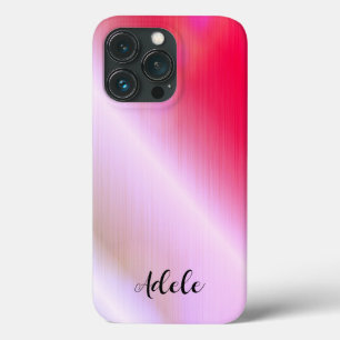 Rosa lila glänzender Edelstahl Metall Case-Mate iPhone Hülle