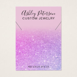 Rosa lila Glitzer schick Halskette Display