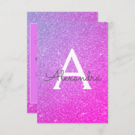 Rosa Lila Glitzer Sweet 16 Save the Date Einladung