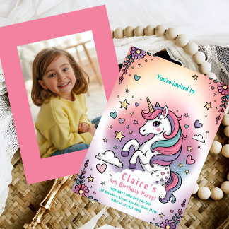 Rosa & Lila Glitzerparty-Einladung für Claire Einladung