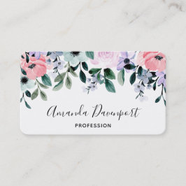 Rosa, Lila grüne Farbe, Blumenrinde Visitenkarte