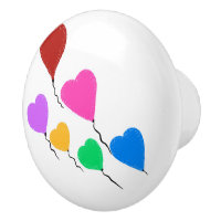 Rosa Lila grünes Herz Balloons
