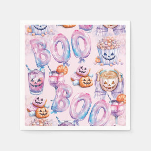 Rosa Lila Halloween-Bootfarbe Serviette