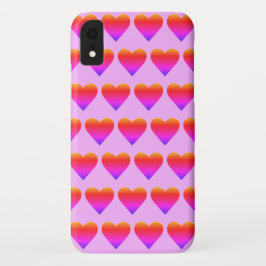 Rosa Lila Hearts Liebe Valentinstag Case-Mate iPhone Hülle