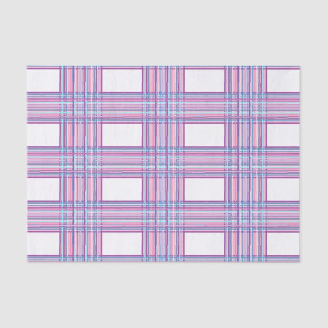 rosa lila kariertes Seidenpapier (Vorderseite)