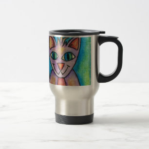 Rosa lila Kätzchen Katze Reisebecher