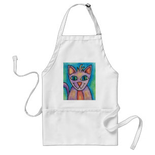 Rosa Lila Kätzchen Katze Schürze