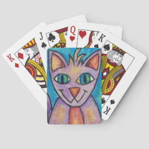 Rosa Lila Kätzchen Katze Spielkarten
