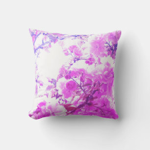 Rosa lila Kirschblüten Kunstmuster Sakura Kissen