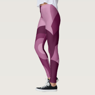 rosa lila Kreisel geometrisches Muster Leggings