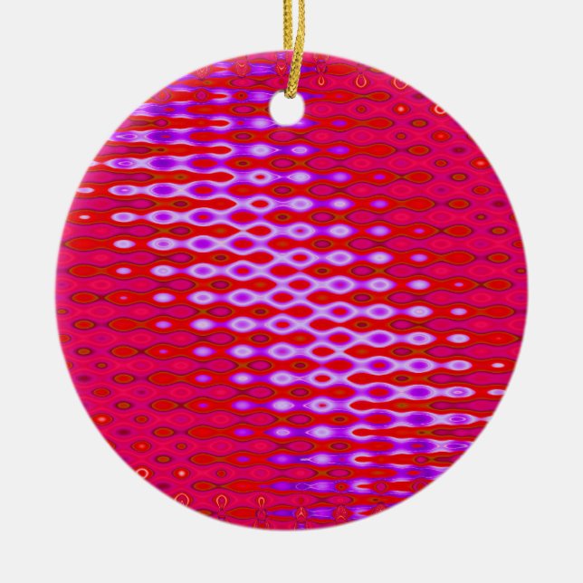 rosa lila Kunst Keramik Ornament (Vorne)