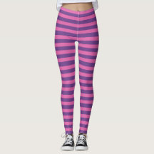 Rosa lila Lavendel-gestreifte Halloween-Leggings