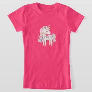 Rosa Lila Magisches Einhorn T-Shirt