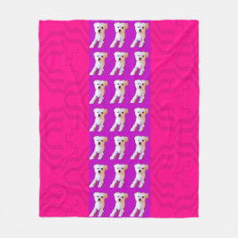 Rosa lila maltesischer Hund 4Jojo Fleecedecke