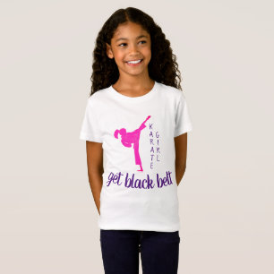 Rosa Lila Moderne Niedliche Girl Martial Arts Kara T-Shirt