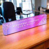 Rosa Lila Ombre Glitzer Sparkle Haare Makeup