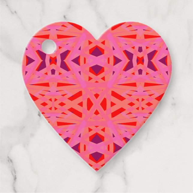 Rosa Lila Orange Damen Valentine Hochzeitsgeschenk Geschenkanhänger (Vorderseite)