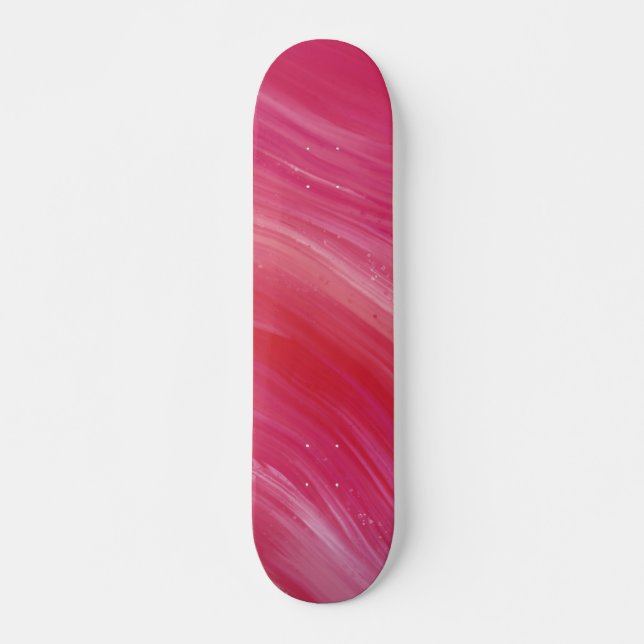 Rosa Lila Pastelflüssigkeit Skateboard (Vorne)