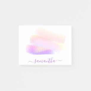 Rosa lila Pinselstriche künstlerisch kreativ Post-it Klebezettel