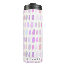 rosa lila Punkte Muster chic feminin süß Thermosbecher