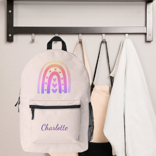 Rosa lila Regenbogenfrau Bedruckter Rucksack