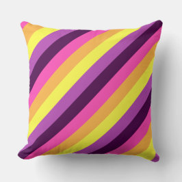 Rosa Lila Retro Streifen Big Throw Kissen