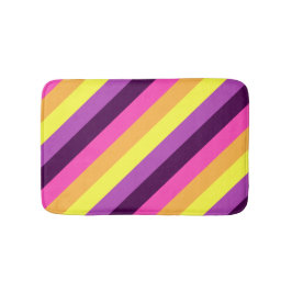 Rosa Lila Retro Streifen Kleine Badematte