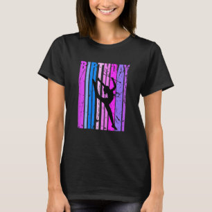 Rosa lila rhythmische Gymnastik Mädchen Stab drehe T-Shirt