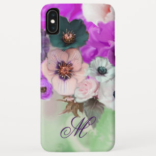 ROSA LILA ROSEN,WEIßE ANEMONENBLUMEN MONOGRAMM Case-Mate iPhone HÜLLE