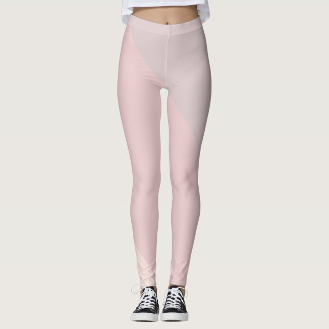 Rosa lila Sahneschablonen-Pastellfarbe modern Leggings (Vorderseite)