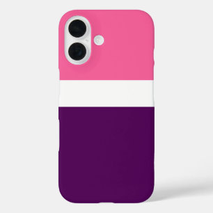 Rosa Lila Schlichte Blockgestaltung iPhone 16 Hülle