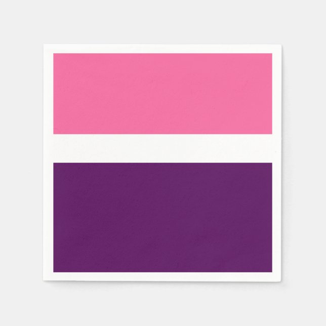 Rosa Lila Schlichte Blockgestaltung Serviette (Vorderseite)