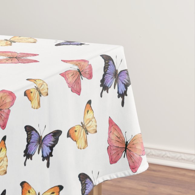 Rosa lila Schmetterlinge Tischdecke (Beispiel)