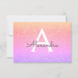 Rosa Lila Sparkle Glitzer Sweet 16 Save the Date