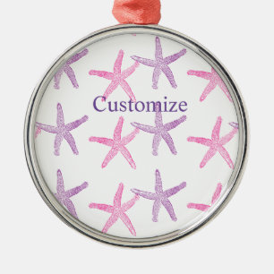 Rosa Lila Starfish Thunder_Cove Ornament Aus Metall