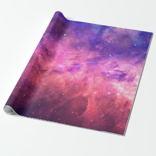 Rosa Lila Sternenhimmel Kosmische Galaxie Himmelsf Geschenkpapier