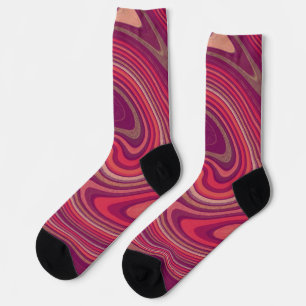Rosa Lila Swirt Kunst, Dichtung und Musik Socken