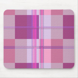 Rosa Lila Twill Karo-Mausepad-Schreibtischmatte Mousepad