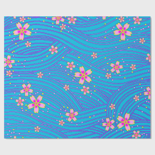rosa lila und blau geschenkpapier (Flach)