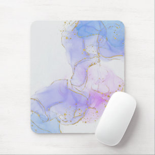 Rosa, Lila und blaue Alkoholtinte Mousepad