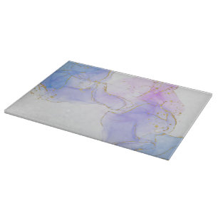 Rosa, Lila und blaue Alkoholtinte Schneidebrett