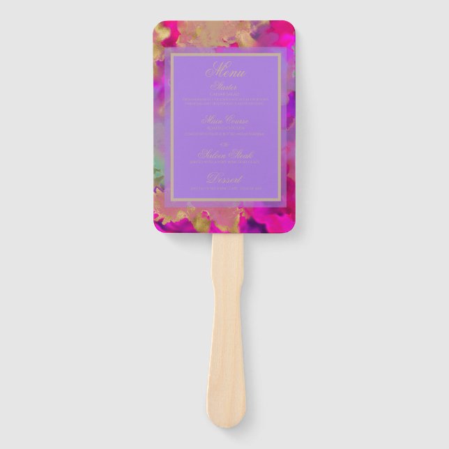 Rosa, lila und gold fächer (Vorderseite)