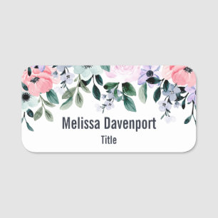 Rosa Lila und grüne Farbe Namensschild