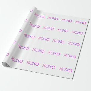 Rosa, lila und lavenhaft Xoxo schön Geschenkpapier
