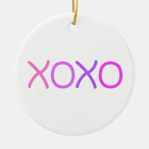 Rosa, lila und lavenhaft Xoxo schön Keramik Ornament